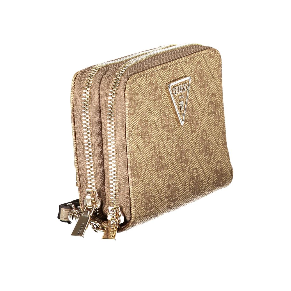 Beige Polyethylene Women Wallet Guess Jeans