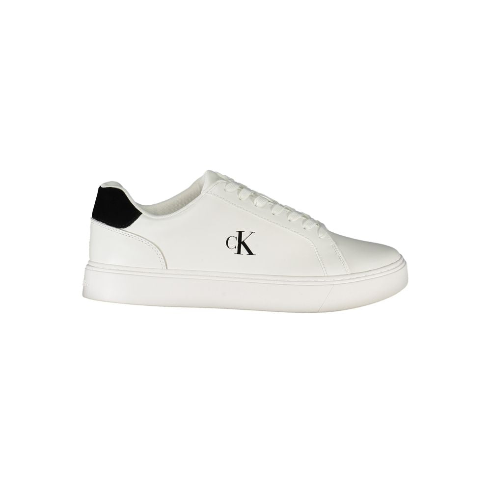 White Leather Men Sneaker Calvin Klein