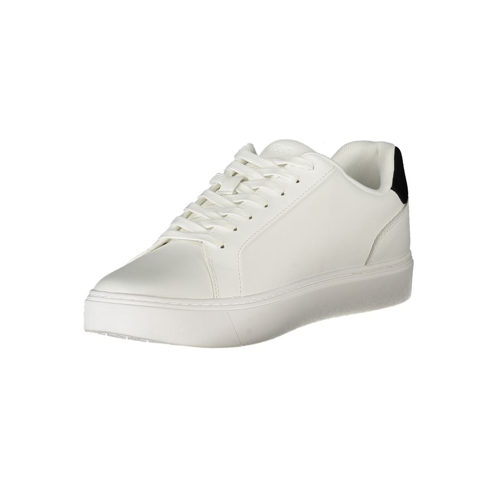 White Leather Men Sneaker Calvin Klein