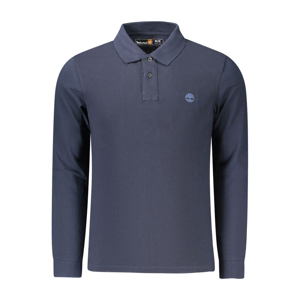 Blue Cotton Men Polo Shirt Timberland