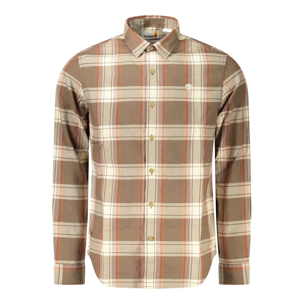 Brown Cotton Men Shirt Timberland