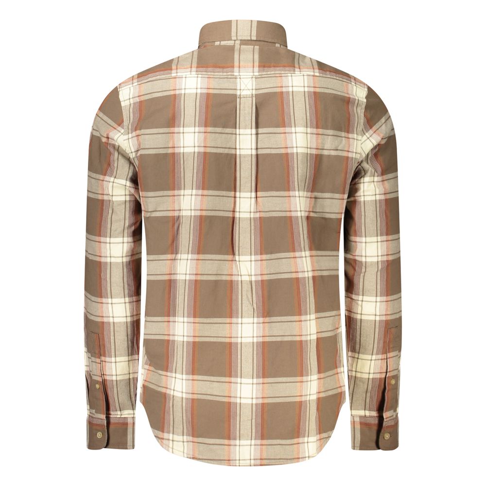 Brown Cotton Men Shirt Timberland
