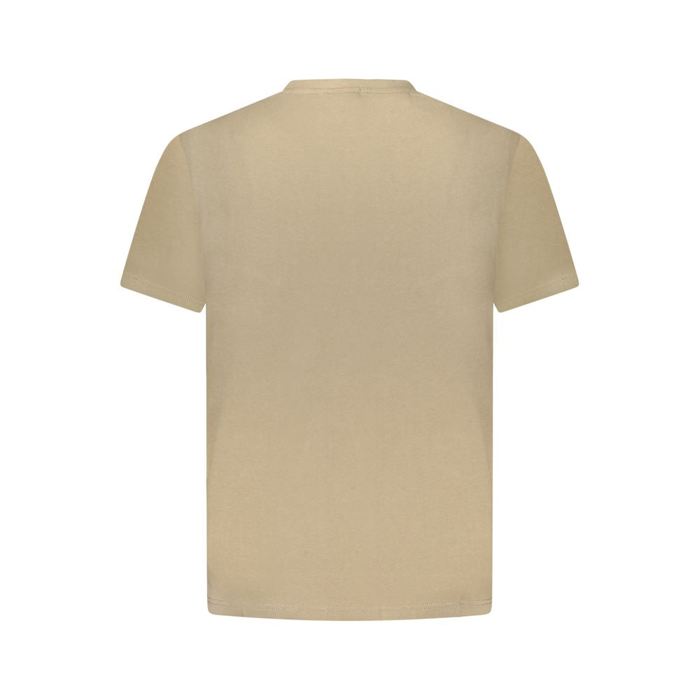 Brown Cotton Men T-Shirt Napapijri