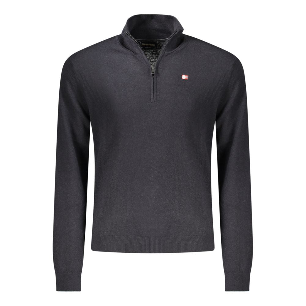 Black Wool Men Sweater Napapijri