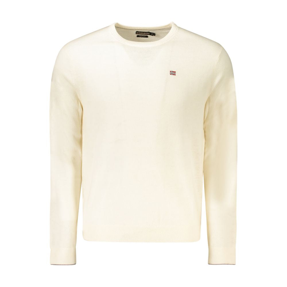 White Wool Men Sweater Napapijri