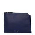 Blue Leather Clutch Bags Pineider