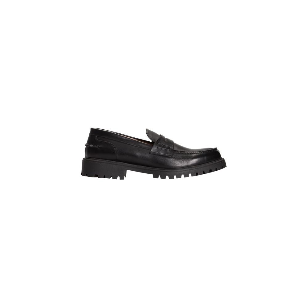 Black Calfskin Men Loafer Roberto Pepe Luxury