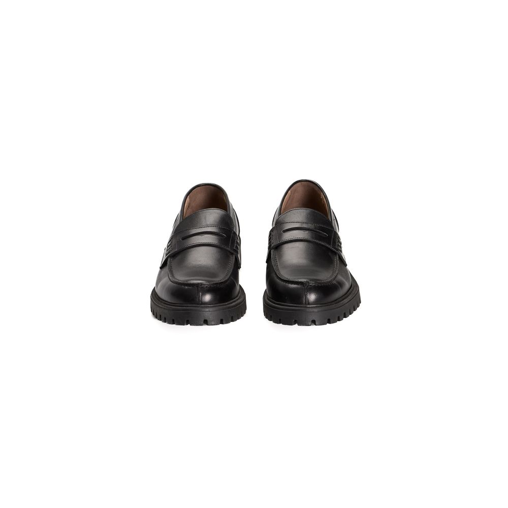 Black Calfskin Men Loafer Roberto Pepe Luxury