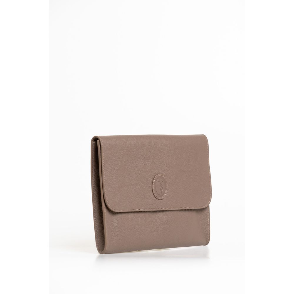 Brown Polyester Men Clutch Trussardi