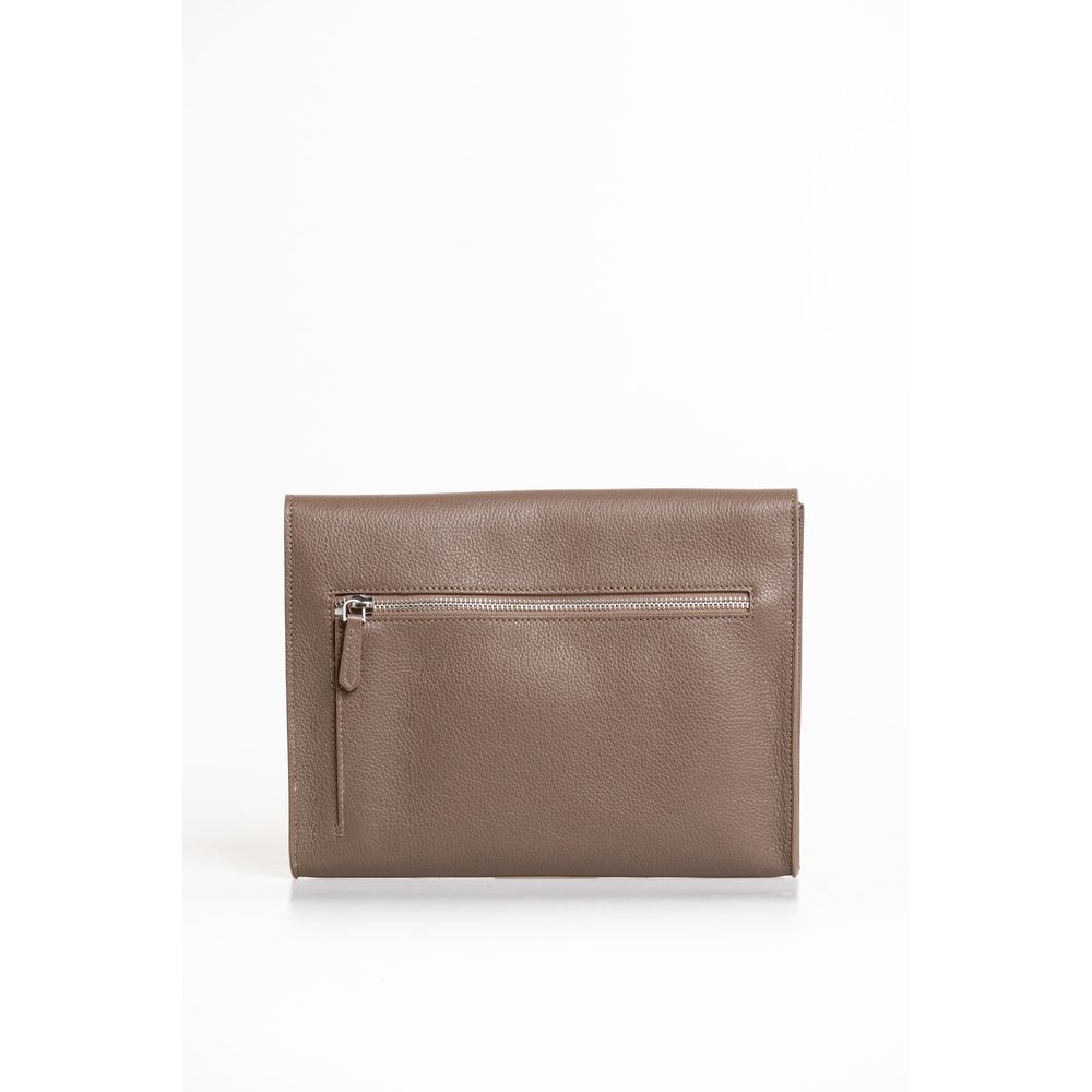 Brown Polyester Men Clutch Trussardi