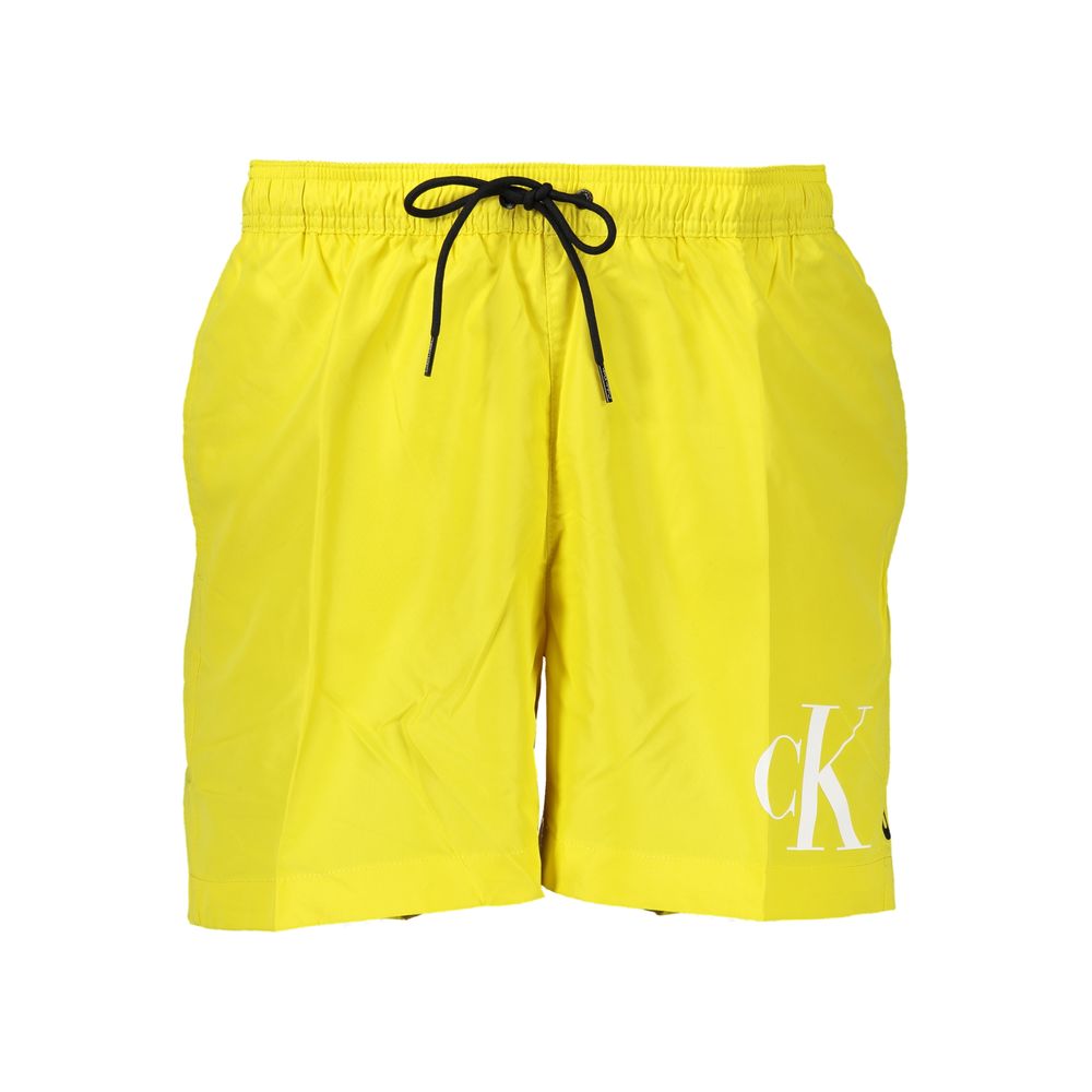 Yellow Polyester Swimwear swimwear Calvin Klein S
