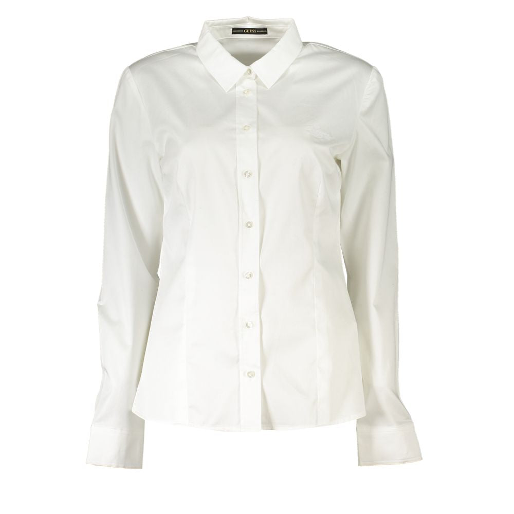 White Cotton Shirt Guess Jeans
