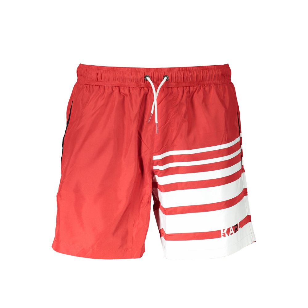 Red Polyester Swimwear Karl Lagerfeld