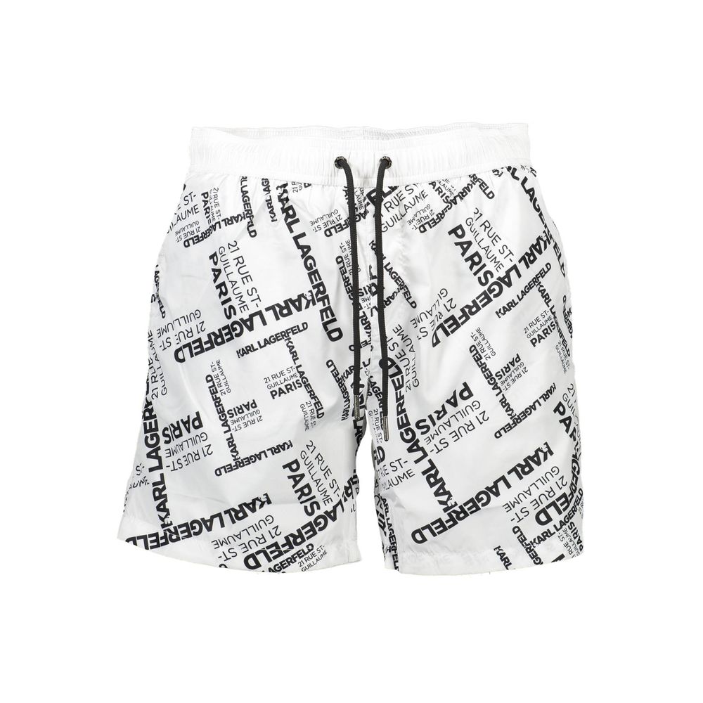 White Polyester Swimwear Karl Lagerfeld