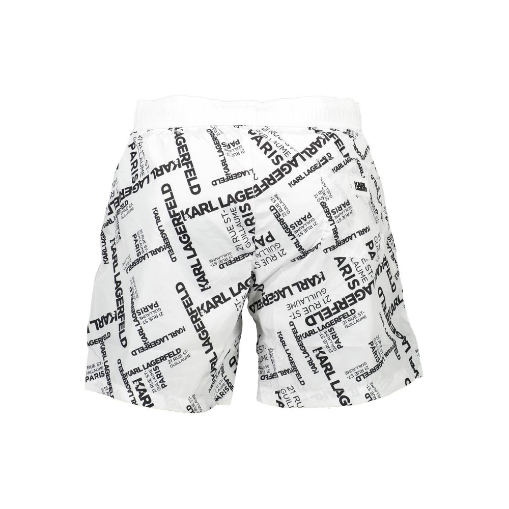 White Polyester Swimwear Karl Lagerfeld