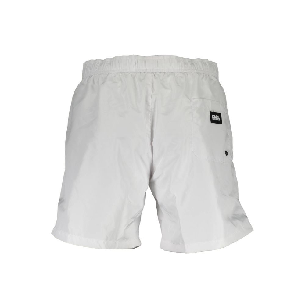 White Polyester Swimwear Karl Lagerfeld