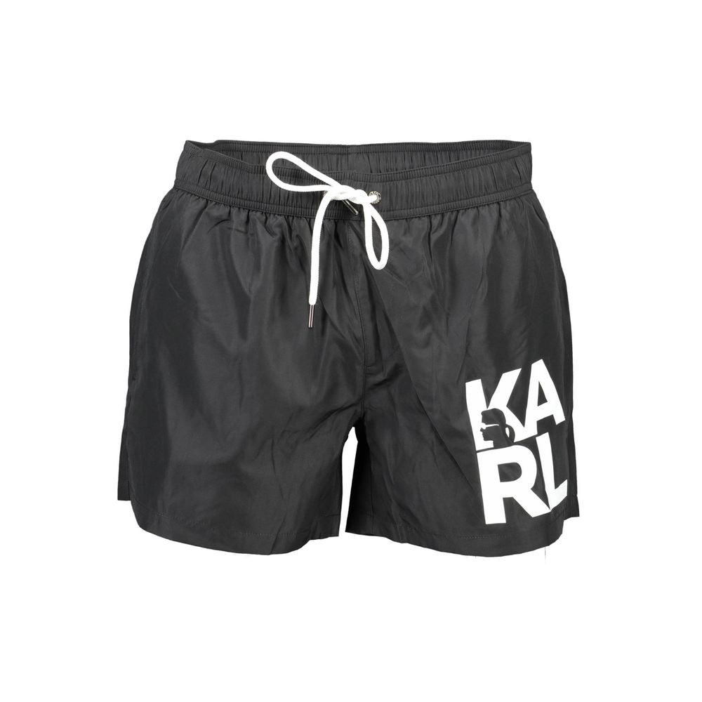 Black Polyester Swimwear Karl Lagerfeld