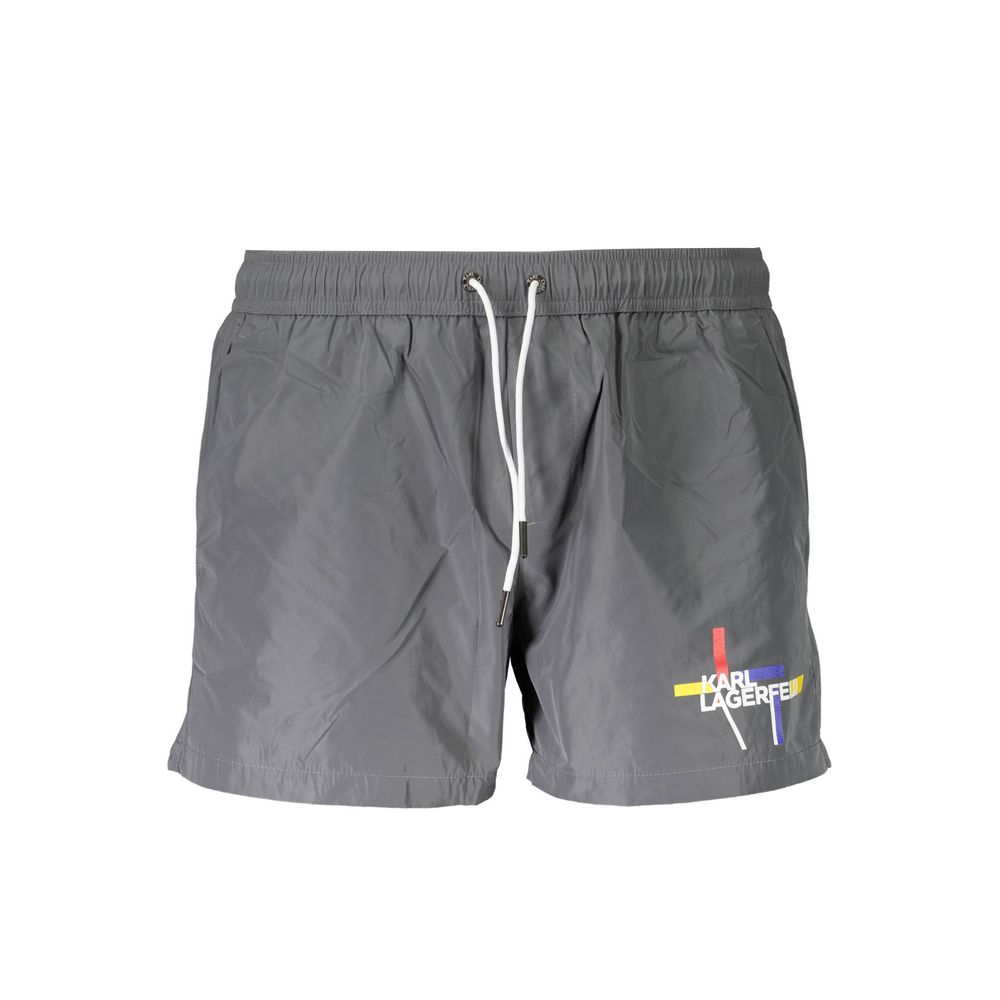 Gray Polyester Swimwear Karl Lagerfeld