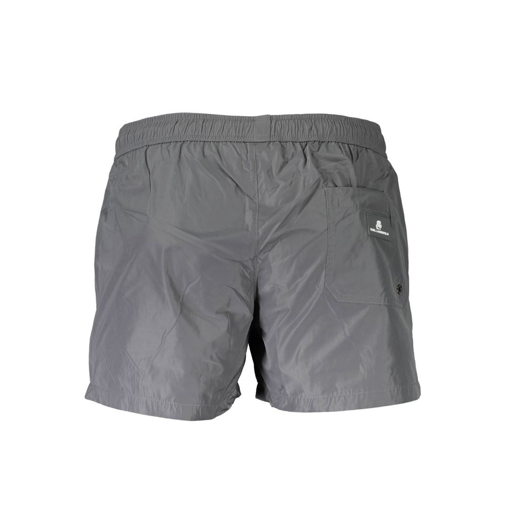 Gray Polyester Swimwear Karl Lagerfeld