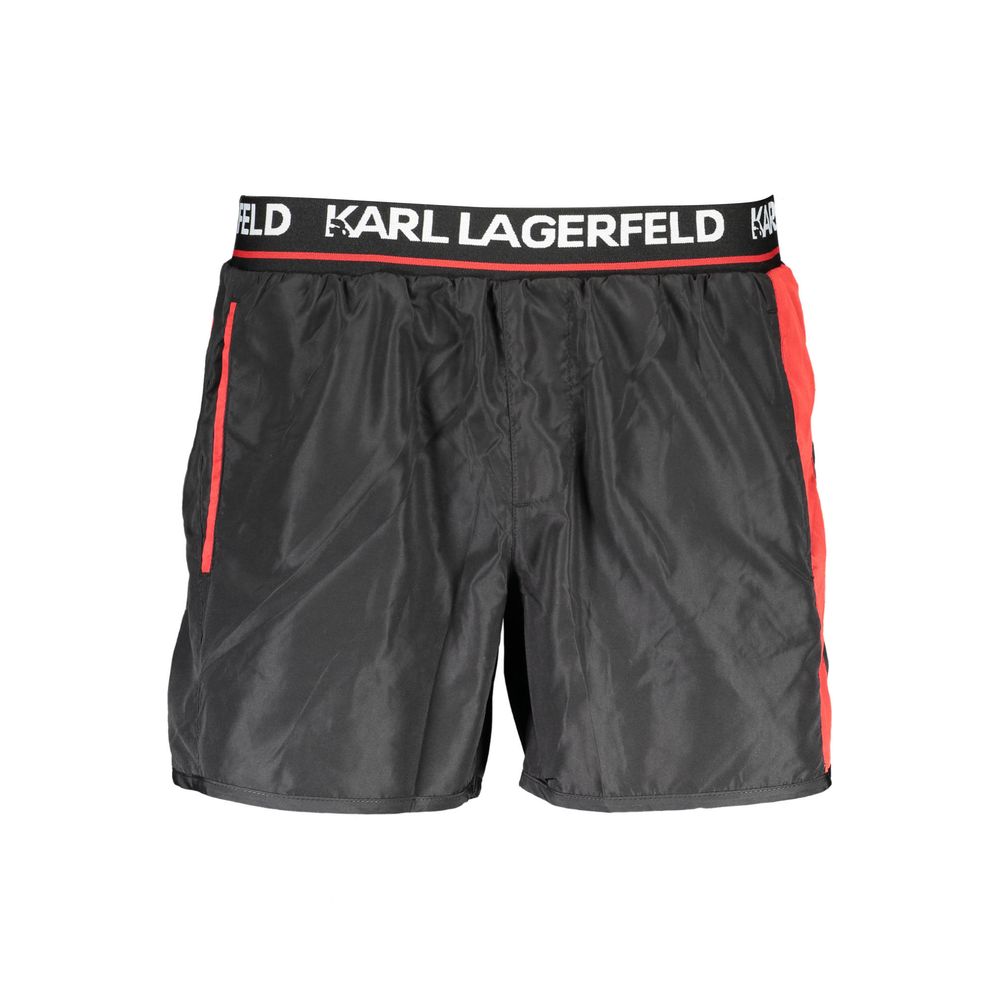 Black Polyester Swimwear Karl Lagerfeld