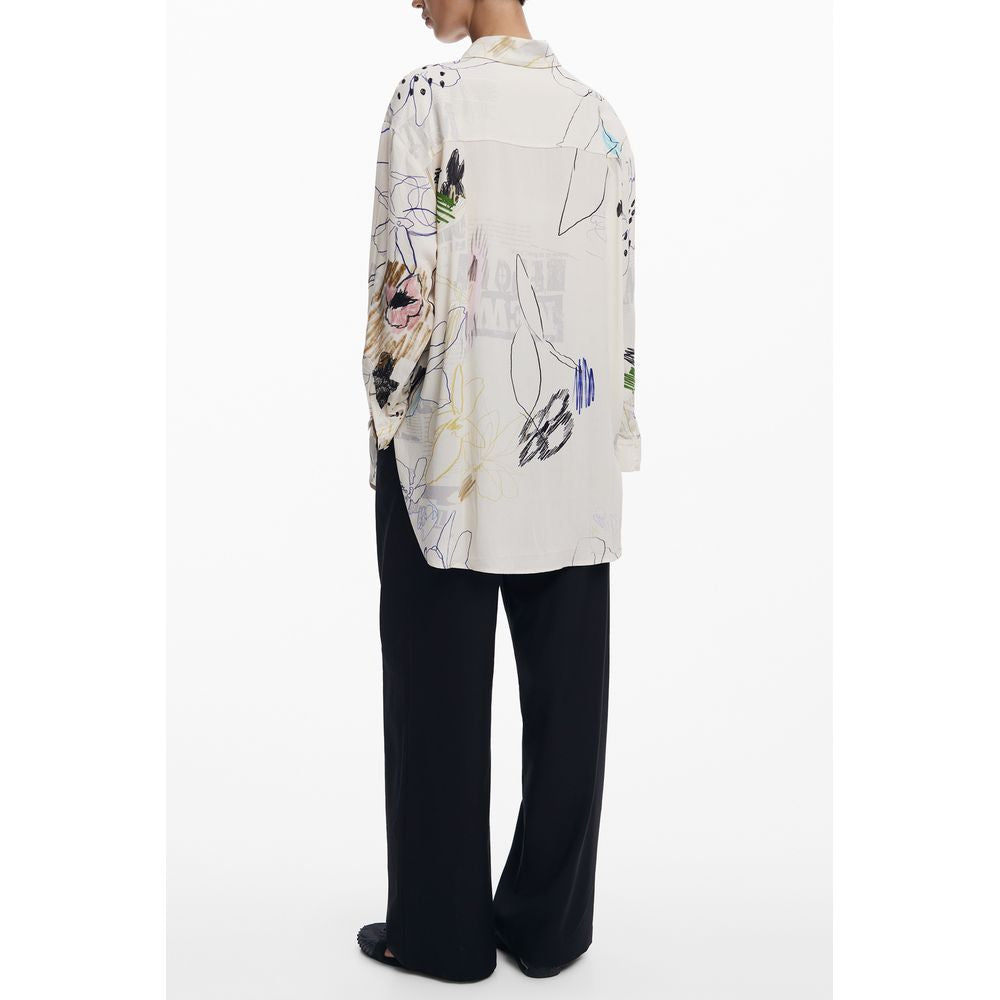 White Cotton Shirt Desigual