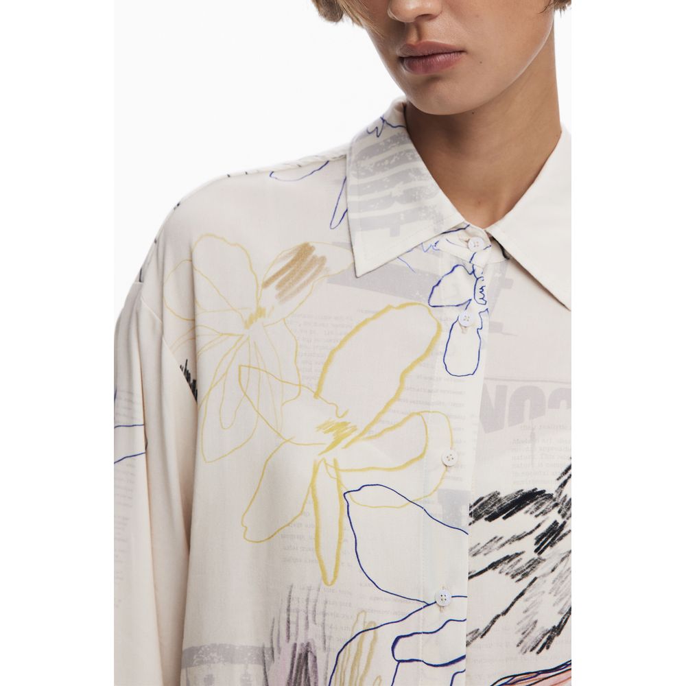 White Cotton Shirt Desigual