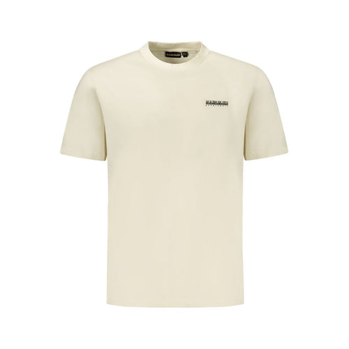 Beige Cotton Men T-Shirt Napapijri