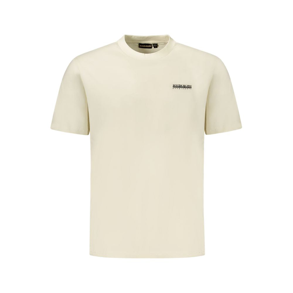 Beige Cotton Men T-Shirt Napapijri