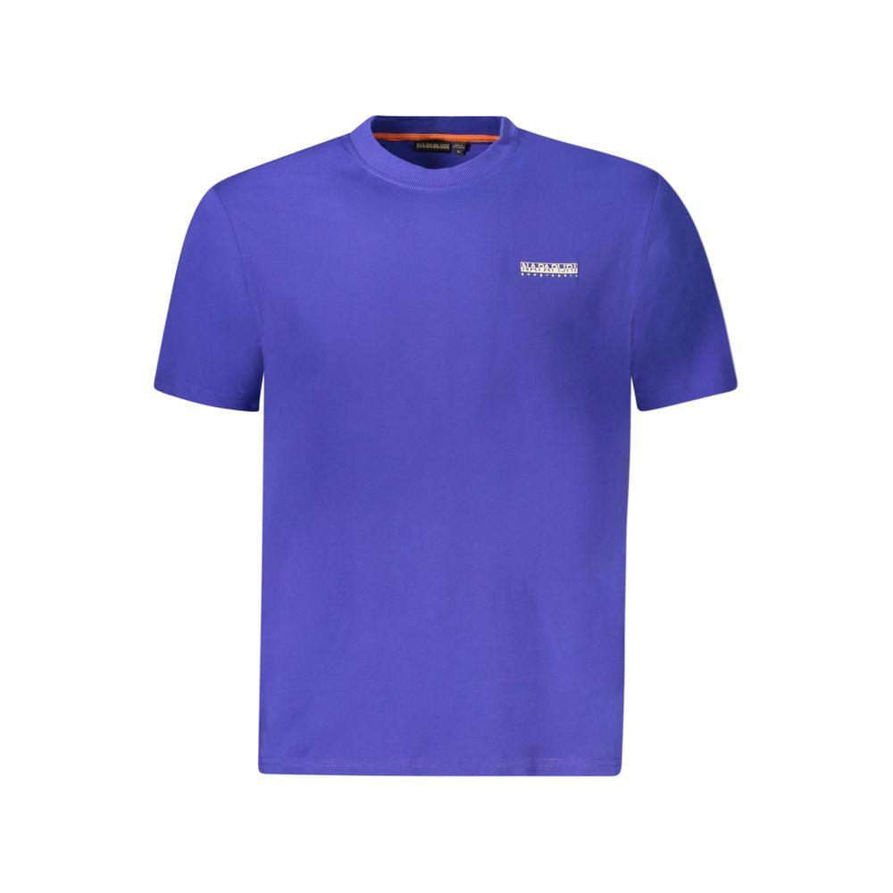 Blue Cotton Men T-Shirt Napapijri
