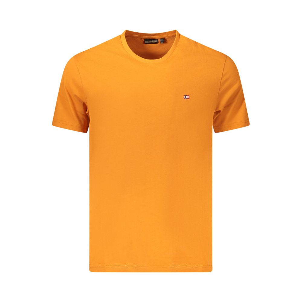Orange Cotton Men T-Shirt Napapijri