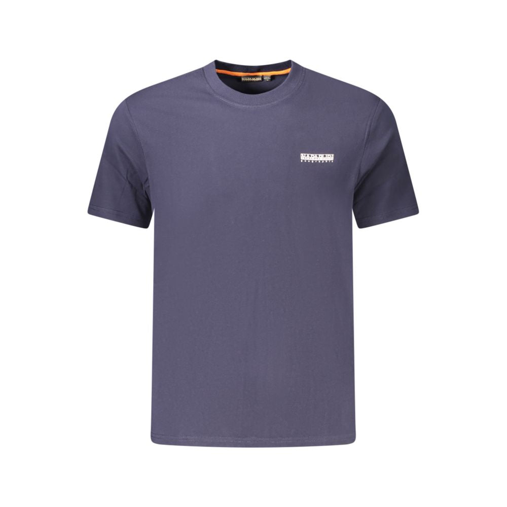 Blue Cotton Men T-Shirt Napapijri