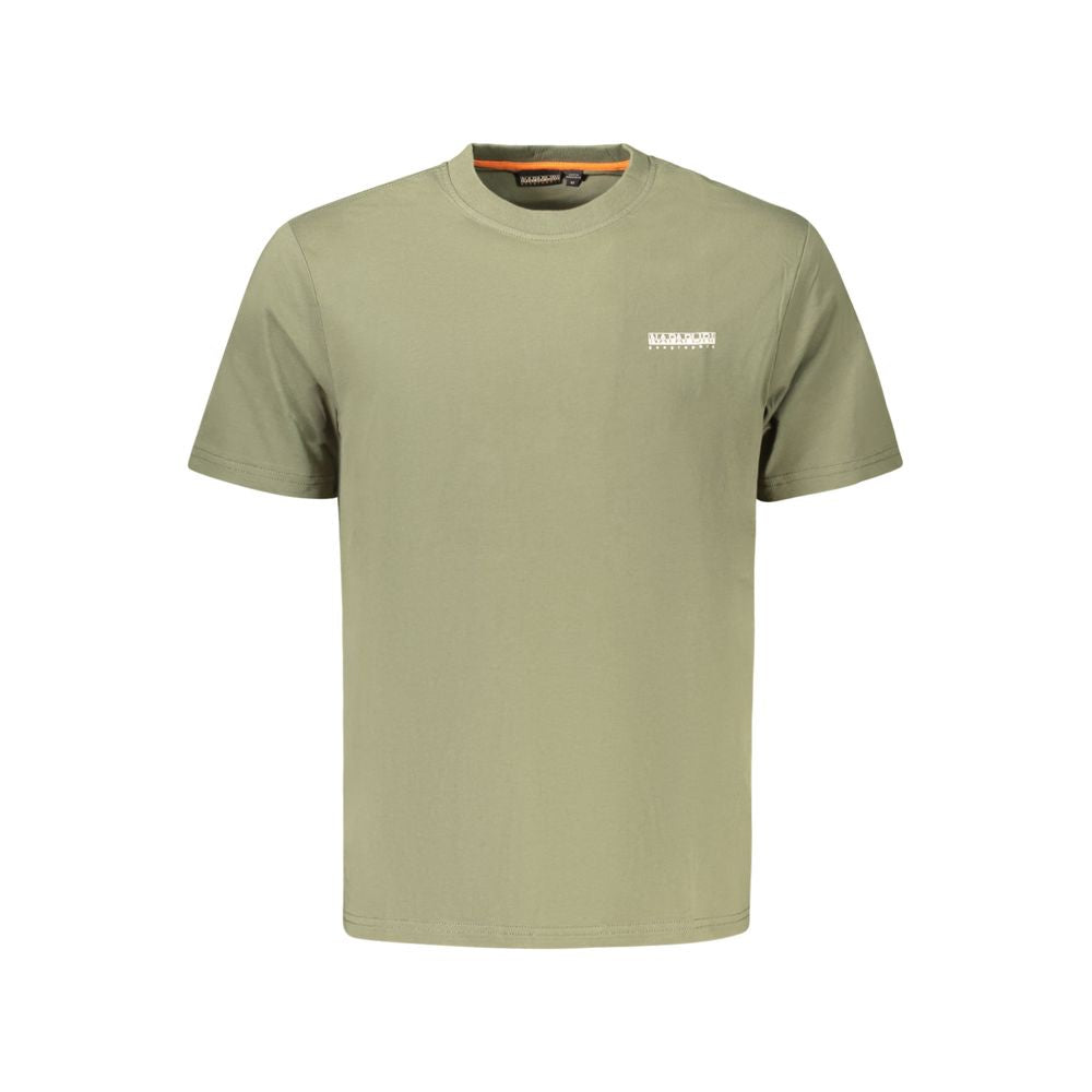 Green Cotton Men T-Shirt Napapijri