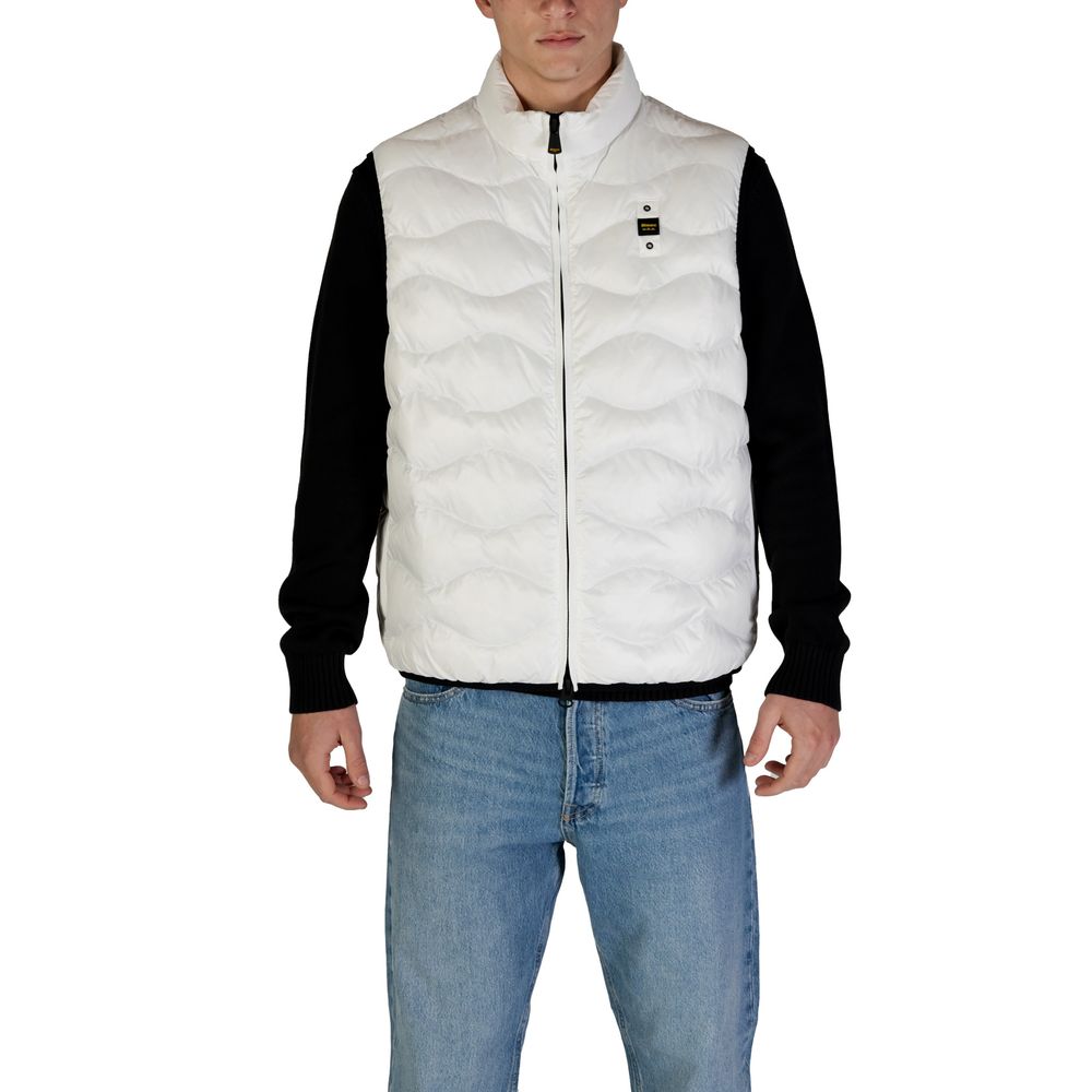 White Polyamide Sleveless Jacket Blauer