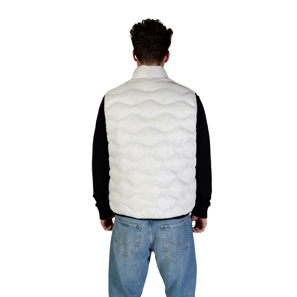White Polyamide Sleveless Jacket Blauer