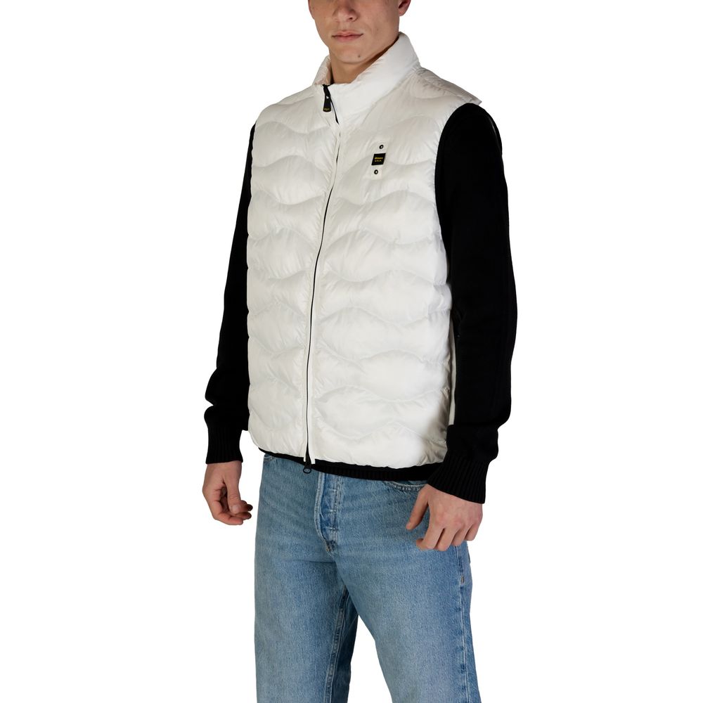 White Polyamide Sleveless Jacket Blauer