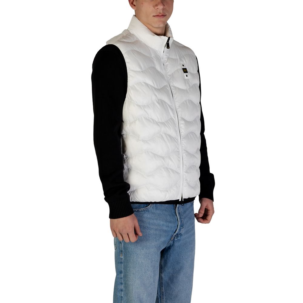 White Polyamide Sleveless Jacket Blauer
