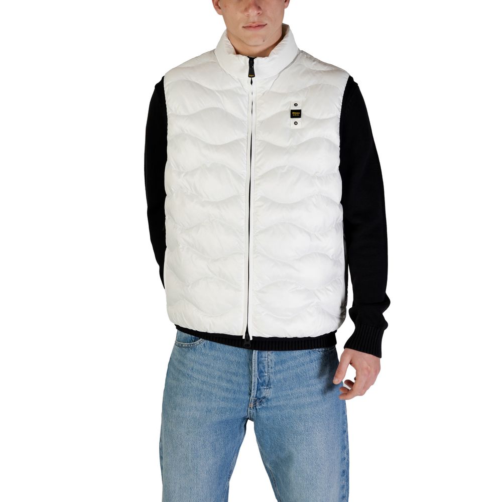 White Polyamide Sleveless Jacket Blauer