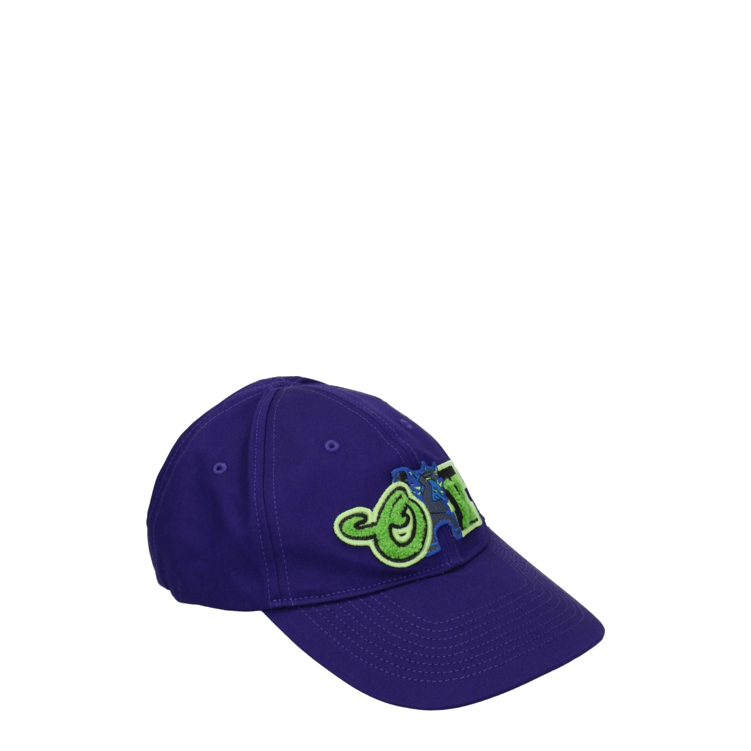 Purple Cotton Caps (Baseball Hat) Off-White