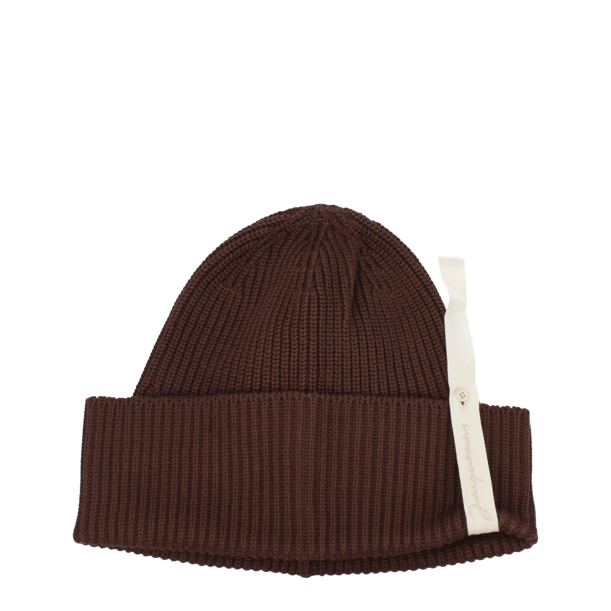 Brown Cotton Beanie Jacquemus