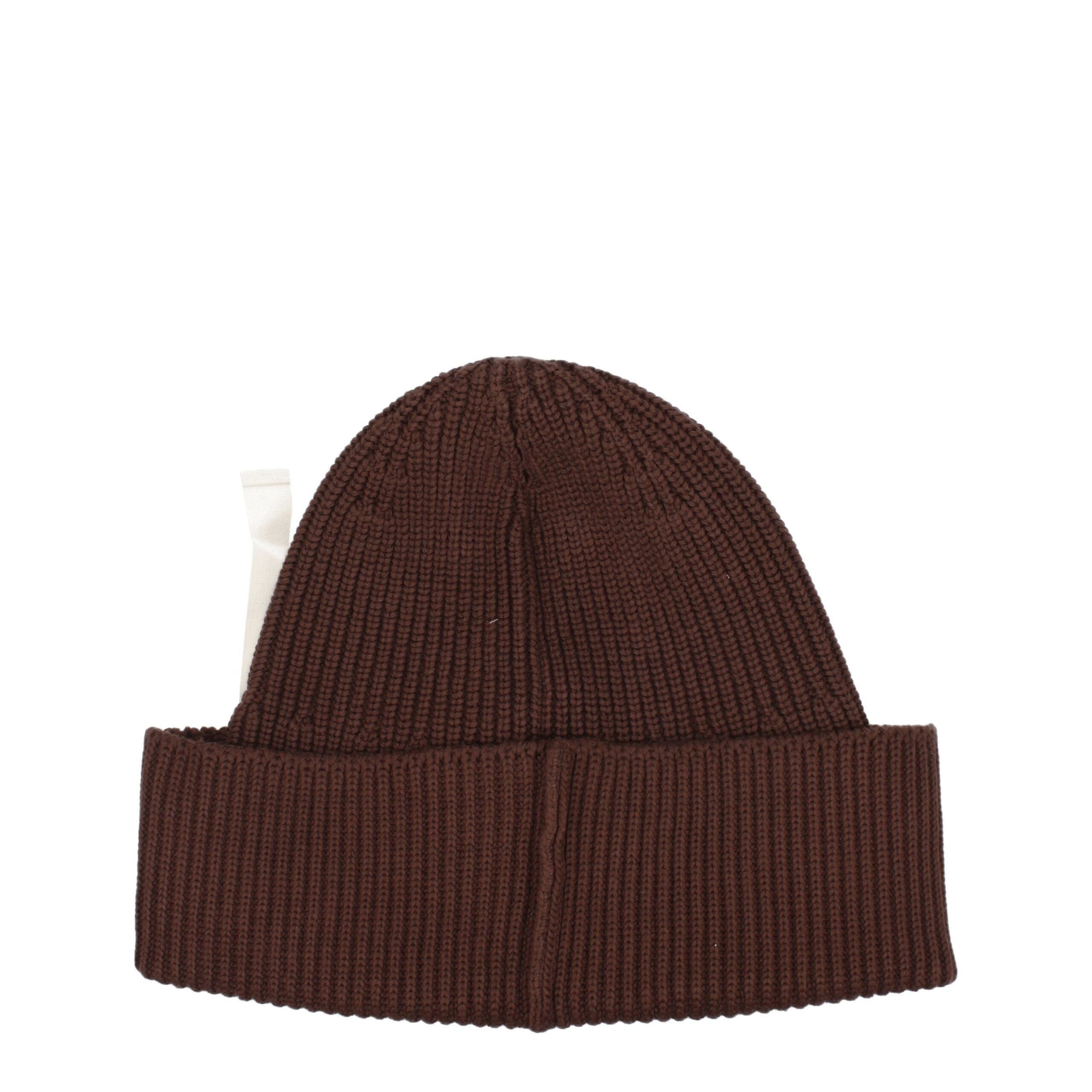 Brown Cotton Beanie Jacquemus
