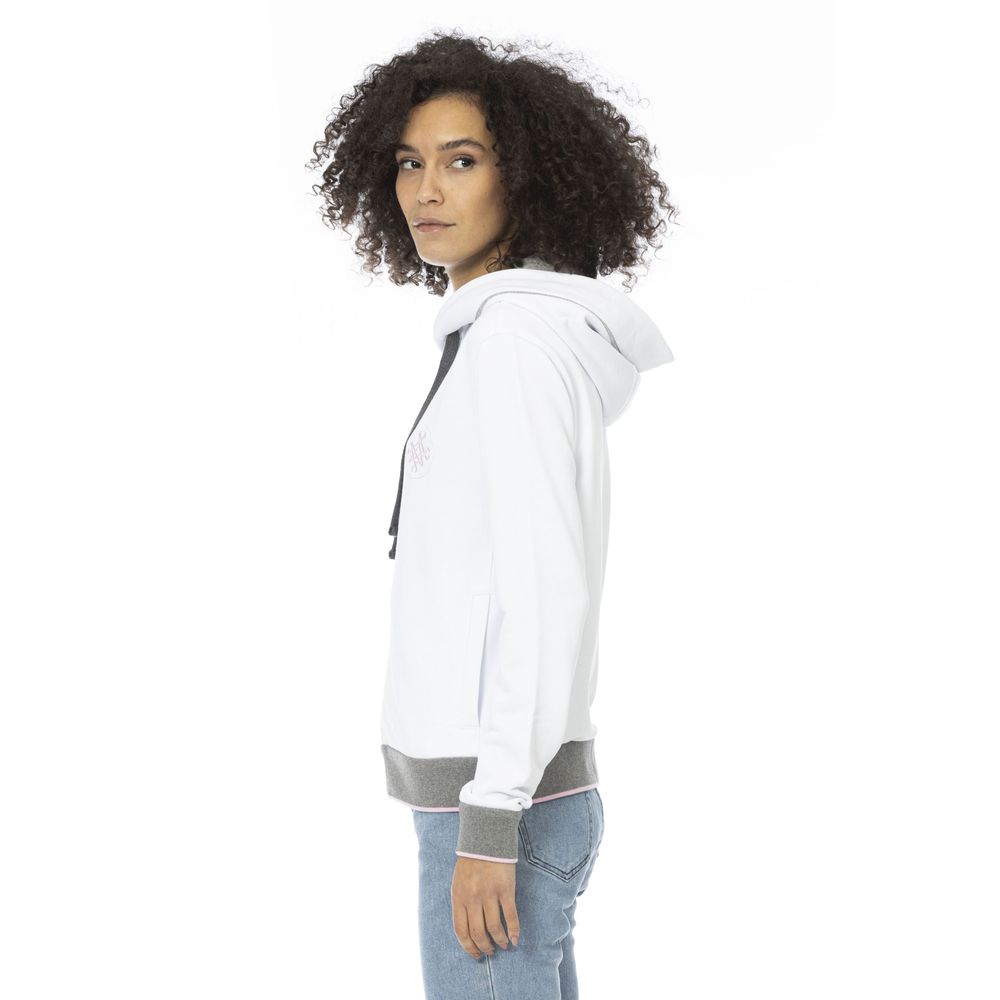White Cotton Women Sweatshirt Top Mr&Mrs Italy