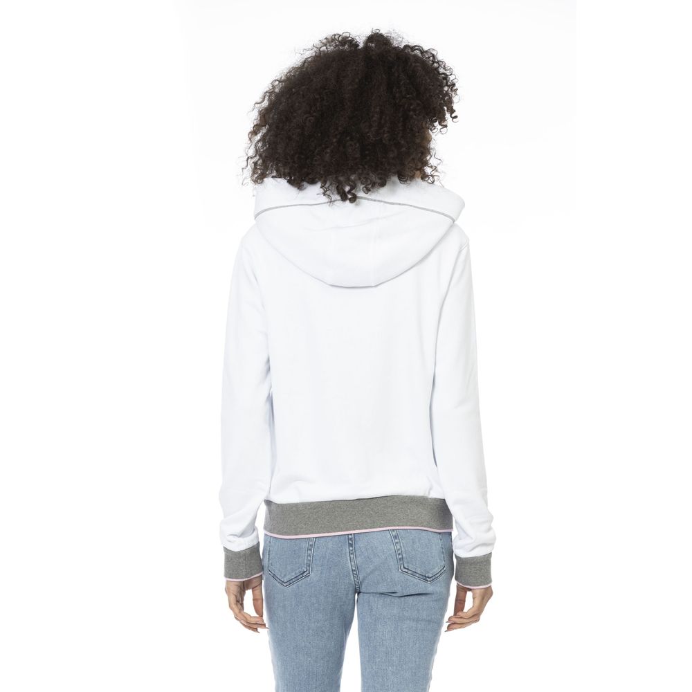 White Cotton Women Sweatshirt Top Mr&Mrs Italy