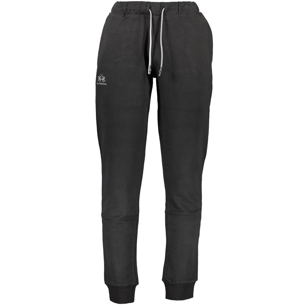 Black Cotton Pant La Martina