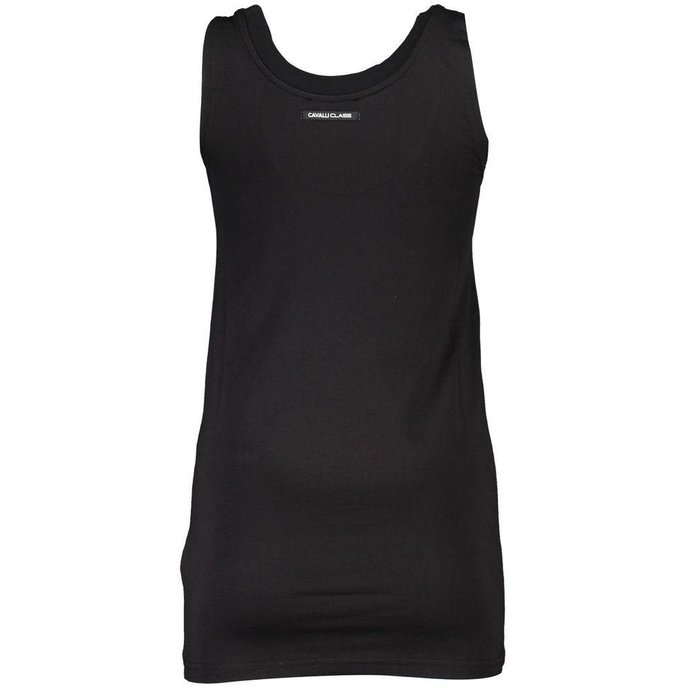 Black Cotton Tank Top Cavalli Class