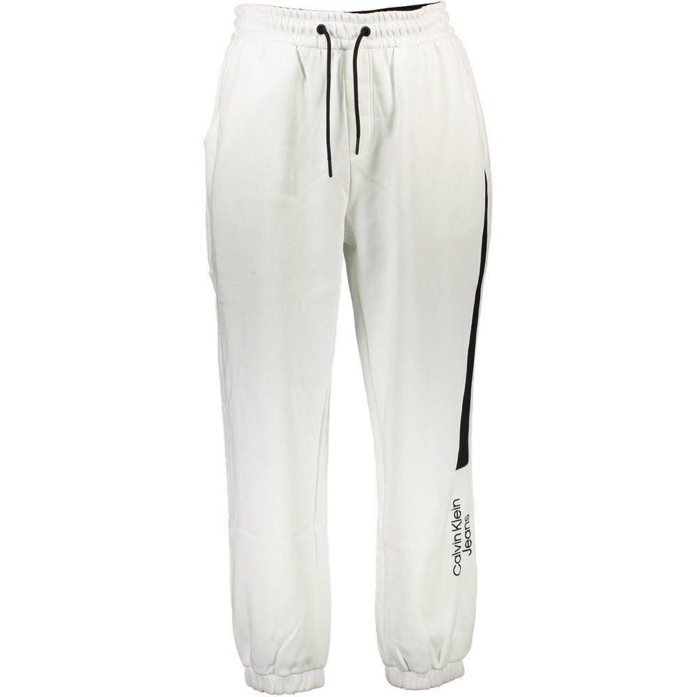 White Cotton Pant Calvin Klein