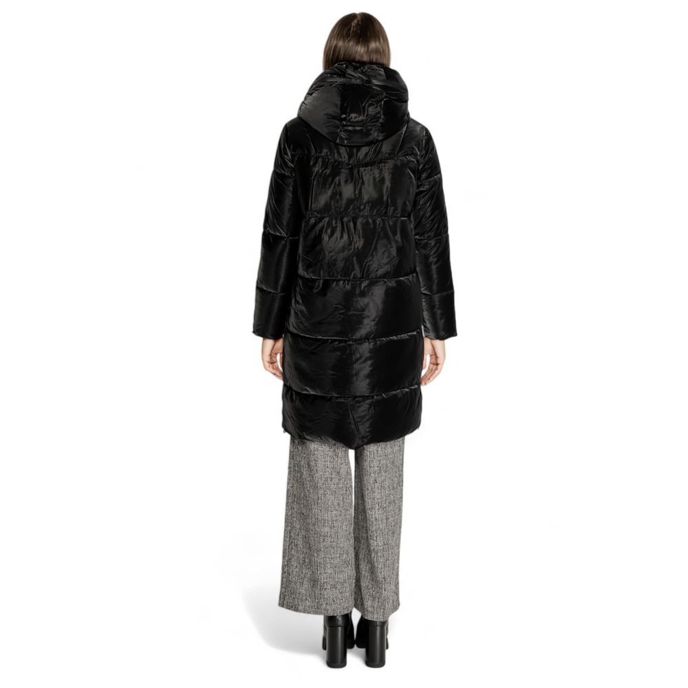 Black Polyester Jackets & Coat Cleré