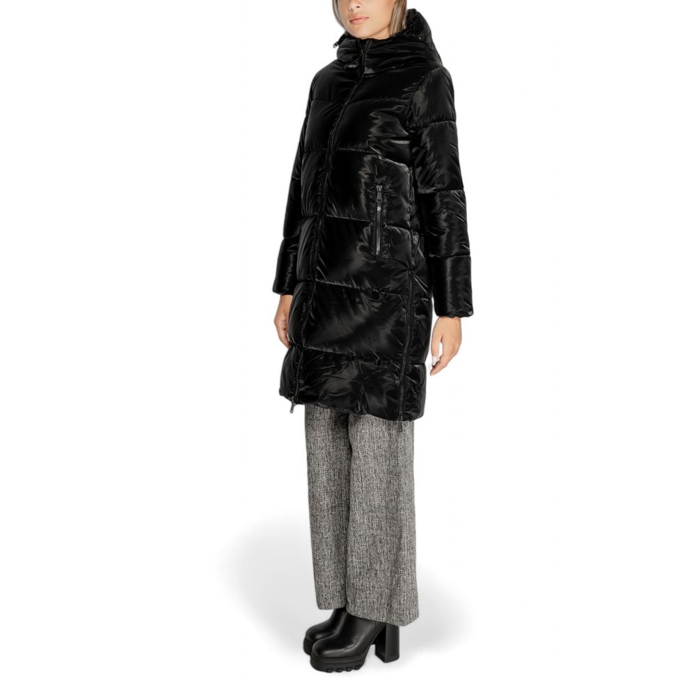Black Polyester Jackets & Coat Cleré