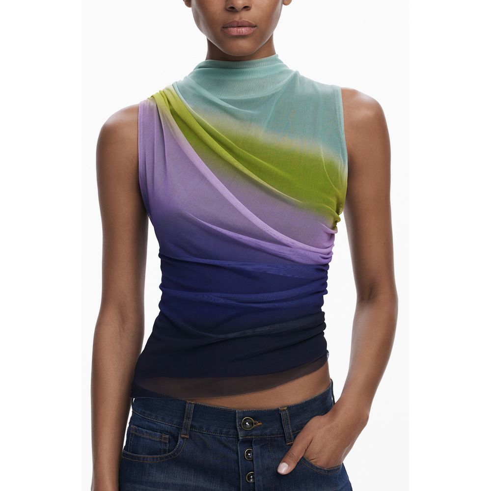 Green Polyester Tank Top Desigual S