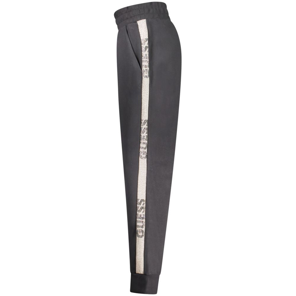 Black Polyester Pant Guess Jeans