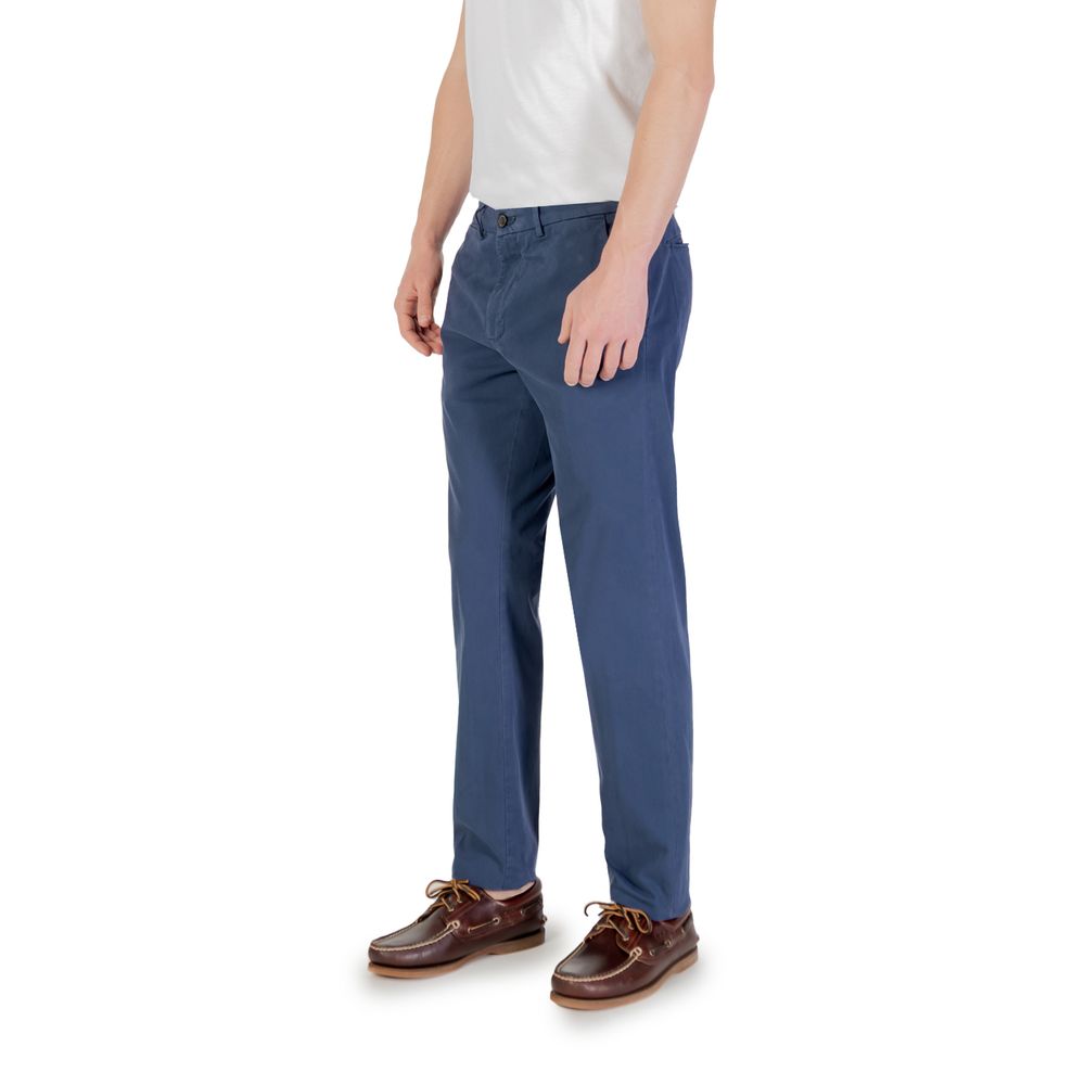 Blue Cotton Skinny Pant Borghese